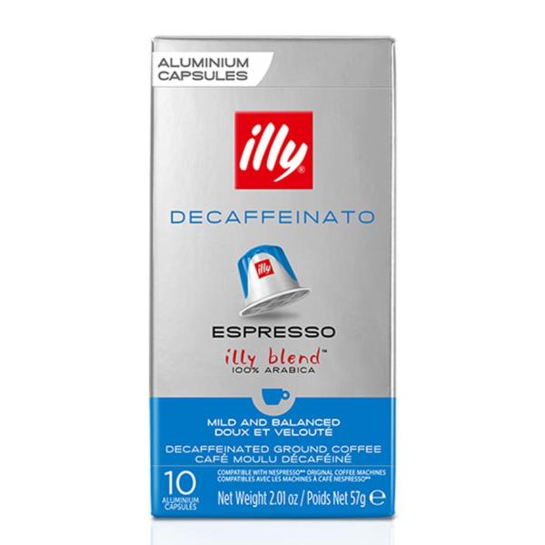 Illy Nespresso Compatible Capsule Coffee Decaffeinated 10 Packs