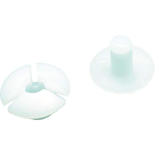 TRUSCO Plastic Fasteners, Flange Diameter 12mm, for Plates up to 8.0mm Thick, 20 Pieces per Pack, TSL-12-8, 10 Bags (Case Sale)