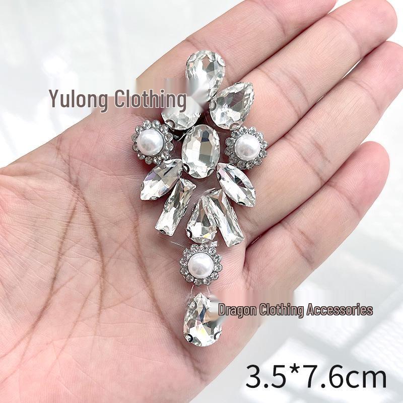 Luxury White Rhinestone Hotfix Stickers: Super Shiny DIY Dress Accessories with Hot Melt Adhesive