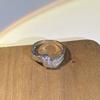European and American Geometric Rings  Juvenile Vacuum Plated Rose Gold Fashion Color Keeping Rings