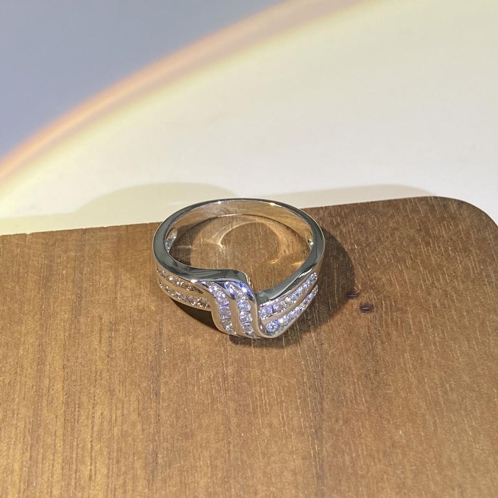 European and American Geometric Rings  Juvenile Vacuum Plated Rose Gold Fashion Color Keeping Rings
