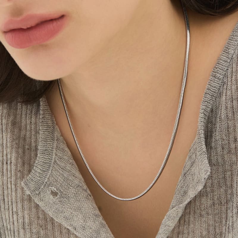 

hyeres-lor Essence (W) Chevron Chain Necklace HL6N46636WB450 single type