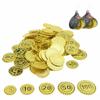 100pcs Pirate Coins Simulation Child Toy Decoration Coin Chip for Party Gold Coins