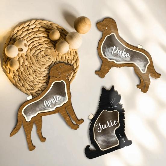 Cat Hair Keepsake Box Wooden Dog Hair Storage Box Pet