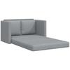 Floor Sofa with Sleeping Function Light Grey 112x174x55 Cm Fabric