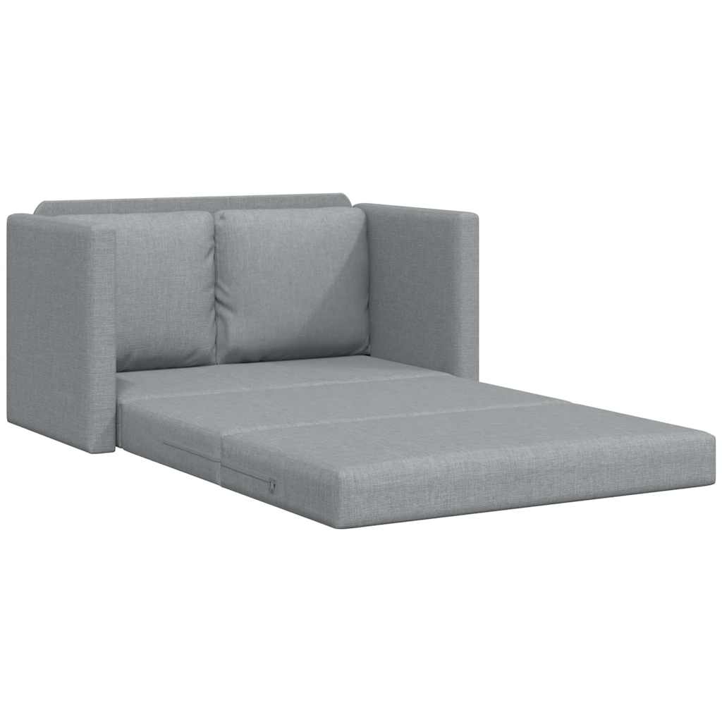 Floor Sofa with Sleeping Function Light Grey 112x174x55 Cm Fabric