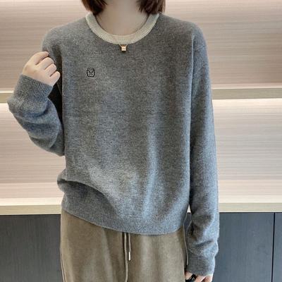 Sweatshirt für Damen Baumwolle Locker Oversized Langarm T-Shirt Fleece Verdickt Bequem Rundhals Lässiger Pullover Top Sweatshirt