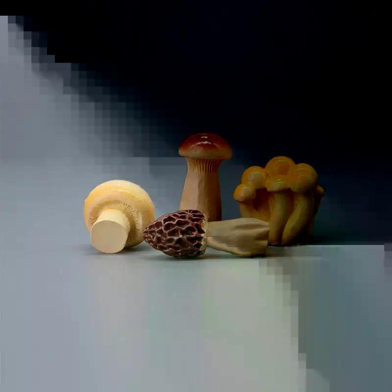8Pcs Resin Micro Landscape Fairy Garden Decoration Cute Mini Mushrooms Desk Ornament Colorful Desktop Model For Indoor Outdoor