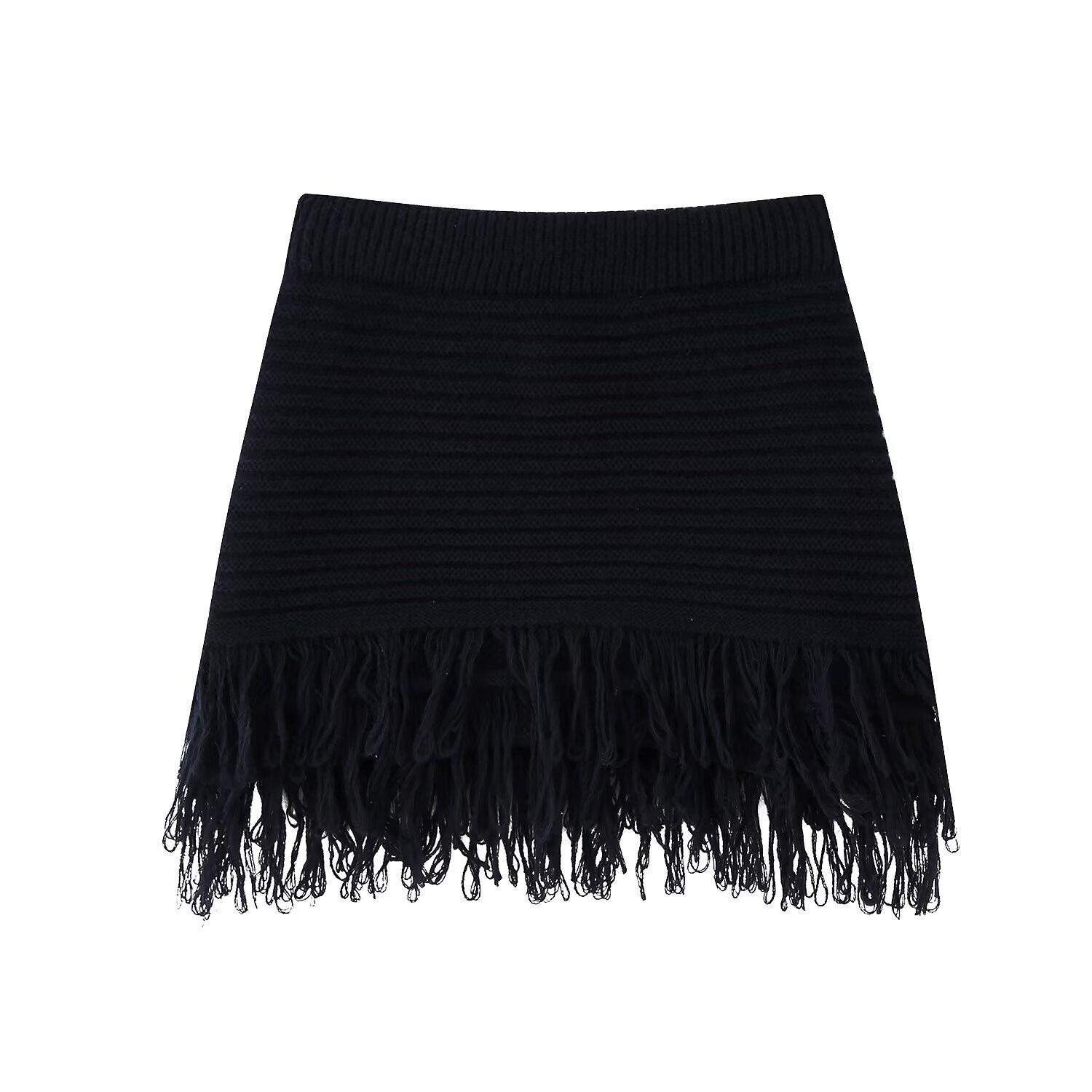 

Весна 2025 Женский кардиган машинной вязки в европейском и американском стиле с отложным воротником и длинным рукавом с юбкой-полусолнце Medium