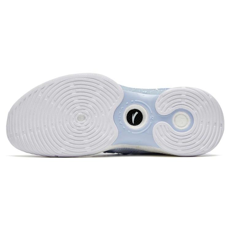 Anta Zup1 Nitrogen Technology Shock Absorption Anti-Slip Wear-Resistant Low-Top Basketball Shoes Men Sneakers Blue White 112311105-9