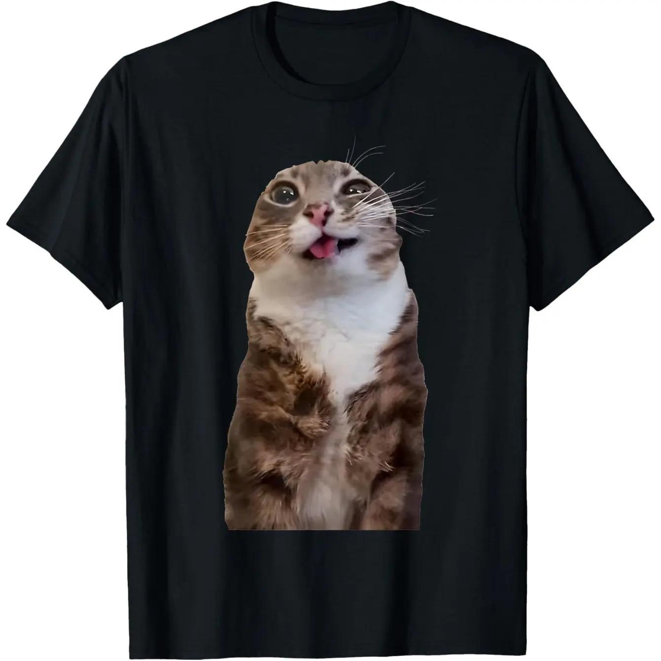 Humorous Rigby Cat T-Shirt for Unisex Sturdy Tee Featuring Tabby Cat Meme with Rigby S Face Brown and White Tabby Cat Design S