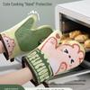 Heat-Resistant Silicone Oven Mitts - Thick, Non-Slip, Anti-Scald Gloves for Baking and Cooking