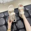 Wholesale of Summer New Footwear for Foreign Trade Outdoor Anti slip slippers Fashionable and Versatile Flat  Beach Sandals