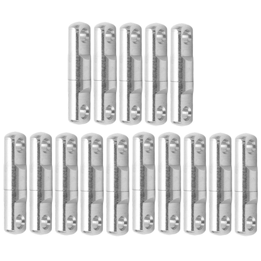 15PCS Stainless Steel Bearing Swivels 360° Swivel Connectors Fishing Swivels Fishing Accessories 4#
