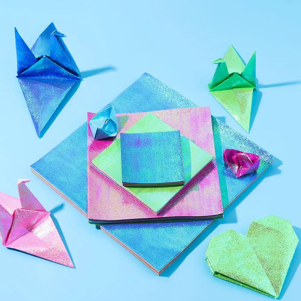 Stationery Supplies Mixed Shining Color DIY Accessories Glittering Origami Paper Scrapbooking Decoration Square Folding Papers