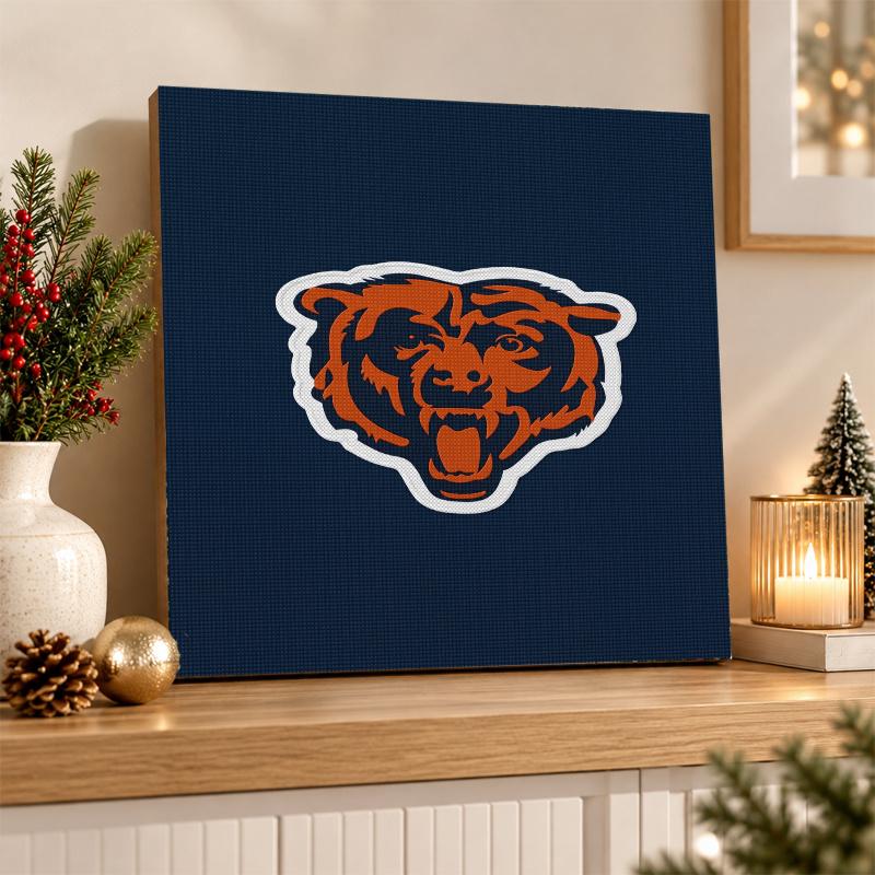 Chicago Bears Diamond Painting Kit 5D Vollbohrer DIY Diamantmosaik Wandkunst Heimdekoration