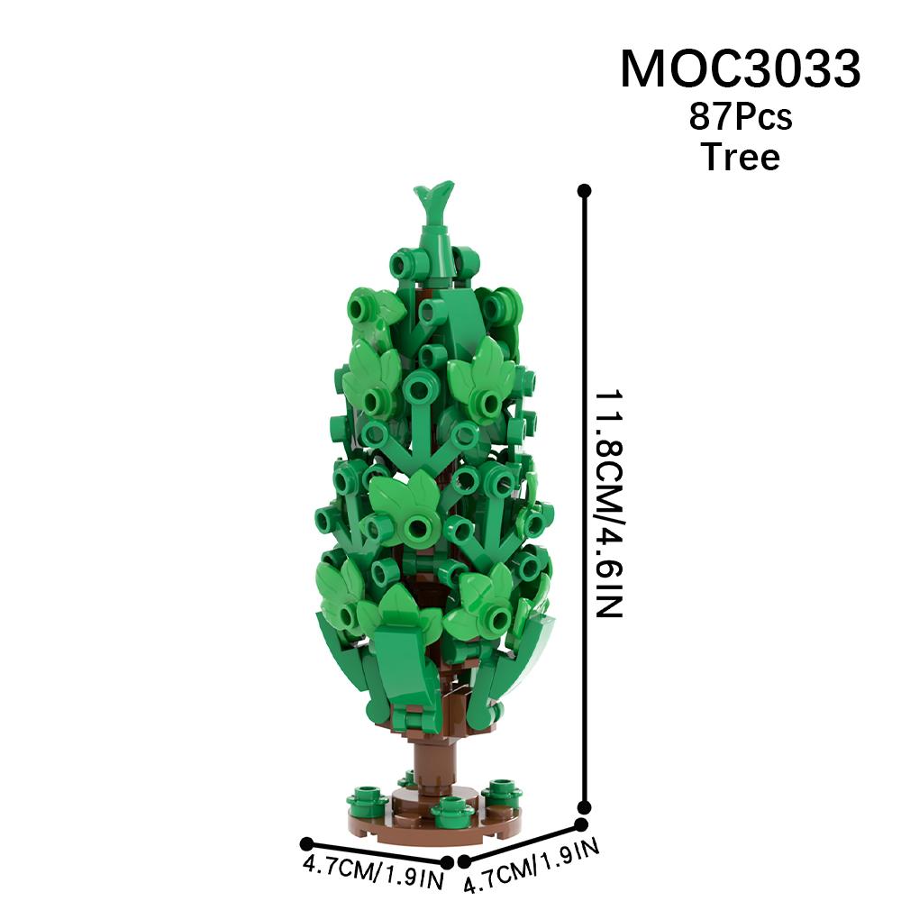 MOOXI Stadtfarm MOC Teile Figuren Bausteine Set Pflanze Baum Blatt Blume Gras Garten Modell Freunde Steine Spielzeug für Kinder
