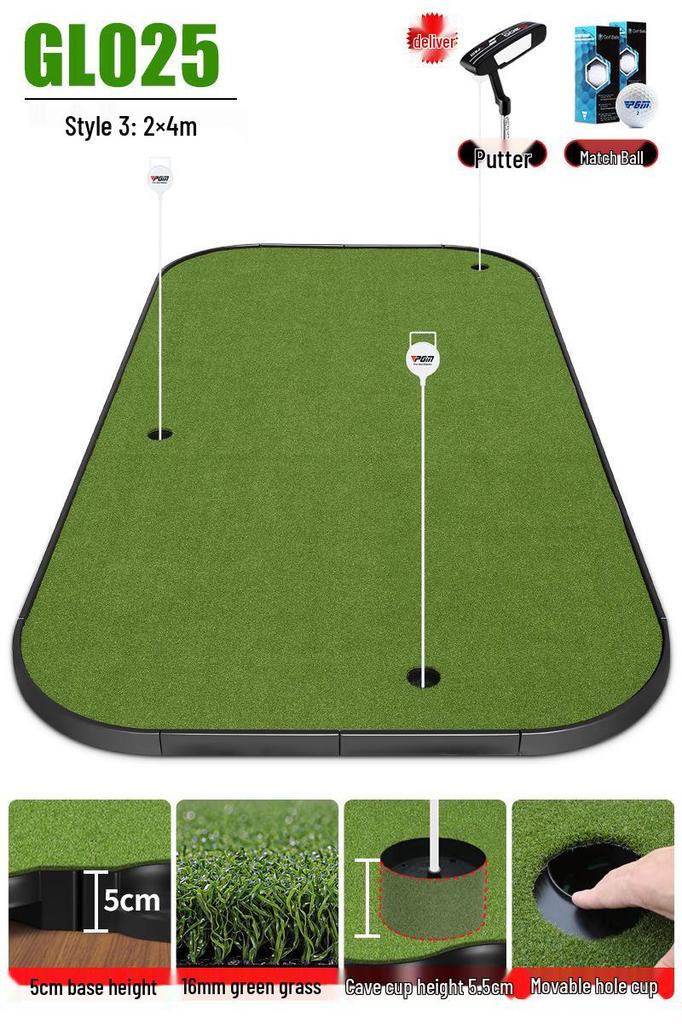 PGM Indoor Golf Practice Set with Interlocking Green, Putter for Home, Office, or Outdoor Use