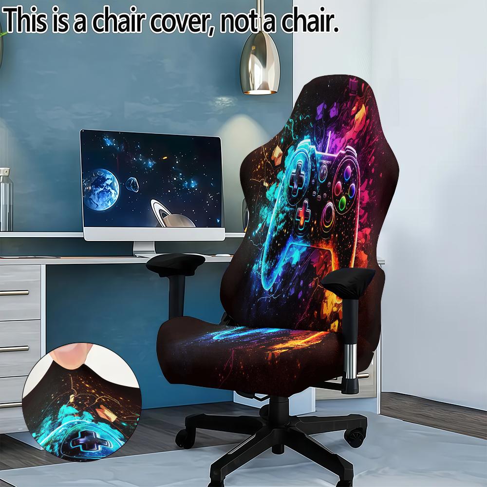Fashion Print Gaming Seat Cover Backrest Cover Anti Dirty Protector Stretch Sports Computer Chair Cover Office Home Decoration