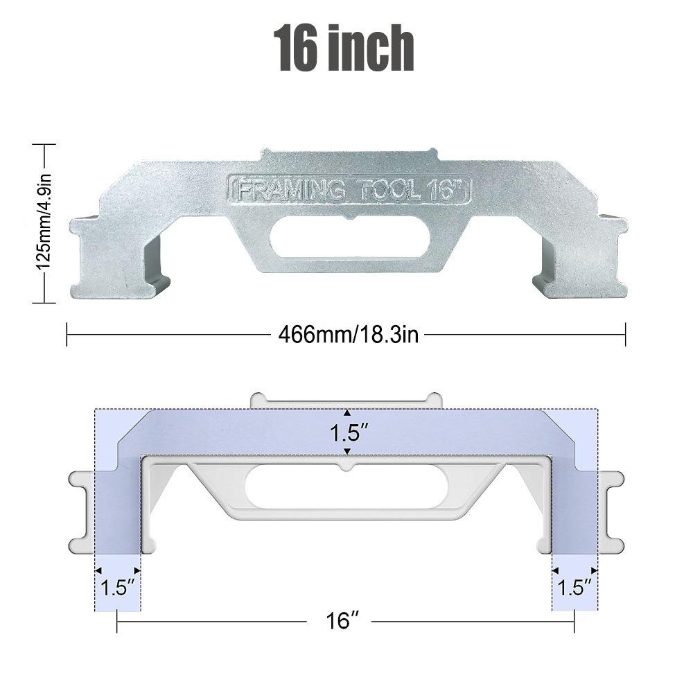 12-16 Inch Framing Spacing Positioning Jig Center Stud Layout Stud Frame Spacing Tool  Framing Tool