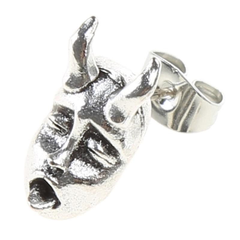 Modische Teufel Prajna Totenkopf Ohrstecker Trend Gehörnter Dämon Babygesicht Ohrringe Coole Ohrstecker Schmuck Anhänger für Unisex