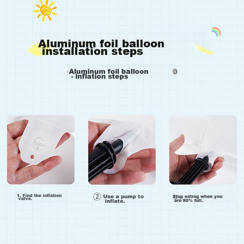 Yanyuji Digital Balloon Birthday Scene Decoration, Aluminum Foil, Children's First Birthday Surprise, Trunk Decoratio