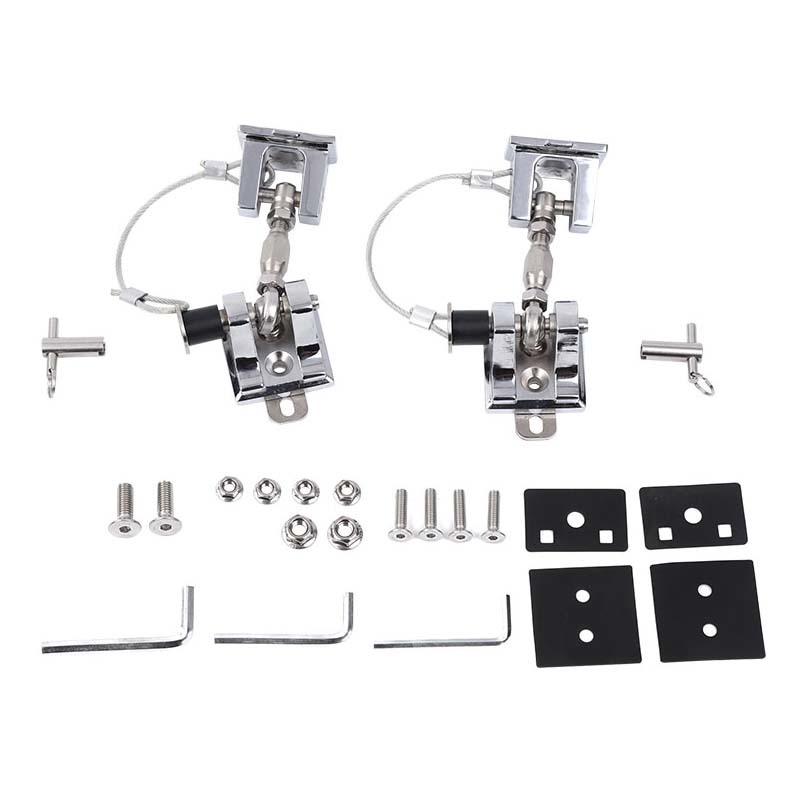 Engine Hood Latches Locking Hood Catch Kit With Metal Hood Locks Compatible With Jeep Wrangler TJ 1997-2006