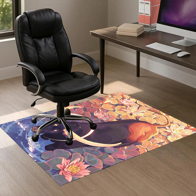 

Bull Lotus Pattern Area Rug, Office Carpet Indoor Outdoor Entrance Doormat, Non-Slip Soft And Comfortable, Living Room, c122035 60cm by 90cm