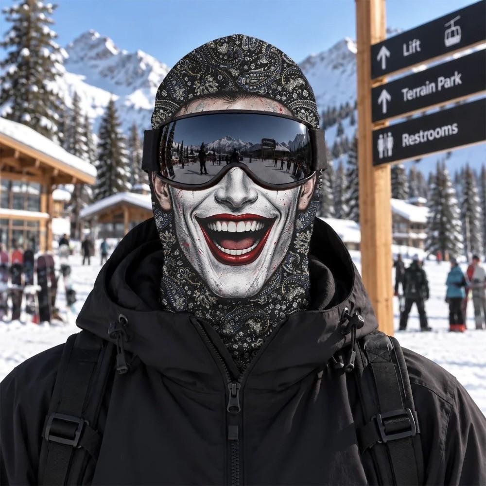 3D Printed Funny Realistic Face Ski Mask Warm Ski Mask Funny Balaclava Face Cover Cosplay