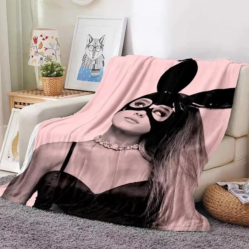 2026 A-Ariana Grande Fashion Singer Soft Blankets,Keep Warm Throw Blanket Comfortable Blanket For Picnic Beds Sofa Home Bedroom