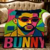 Music B-Bad Bunny-y Throw Thick Comfort Flannel Quilt, Multi-scene Use Indoor Outdoor Daily Nap