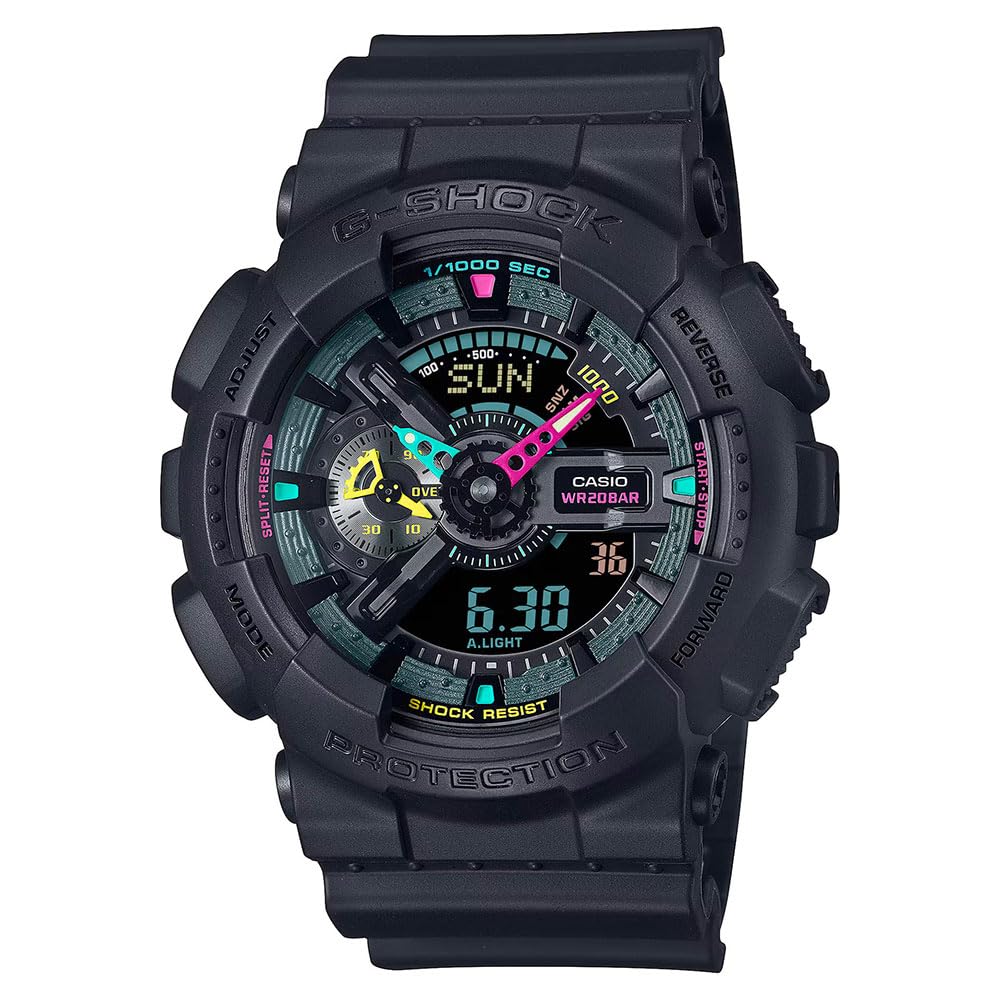 

Часы Casio Черные Современные Черные G-Shock GA-110MF-1AER Мужские Черные, Современные, чёрный