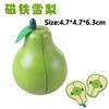Montessori Kid Cut Fruit Gift 3DWooden Simulation Strawberry Pineapple Magnetic Children Play House Kitchen Educational Toy Gift
