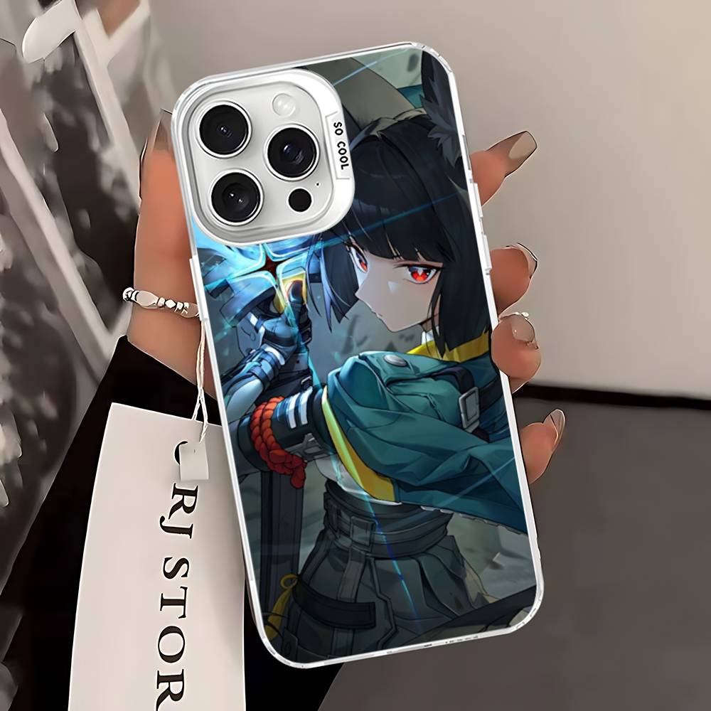 Classic Girl H-Hoshimi Miyabi Phone Case For IPhone 17 16 15 14 11 12 13 Pro Max Plus Pro Colored Silver Cover