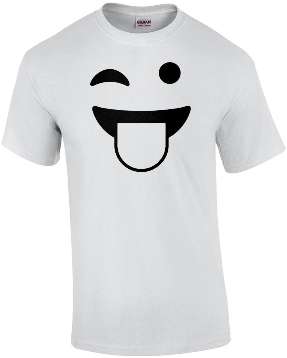 Tongue Sticking Out Face T-Shirt L