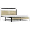 Bed Frame Without Mattress 150 X 200 Cm Sonoma Oak Wood Based Panel