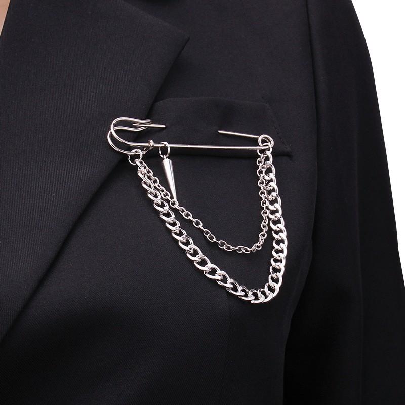 Unisex Skull & Spider Web Bear Pearl Star Brooch - Creative Hip Hop Fashion Pin