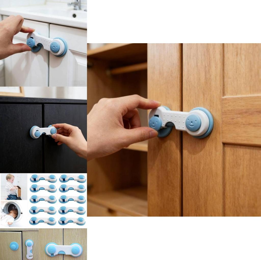 Serrure de sécurité pour bébé pour tiroirs et réfrigérateur Dispositif de verrouillage à l'épreuve des enfants pour la maison Sécurité enfant