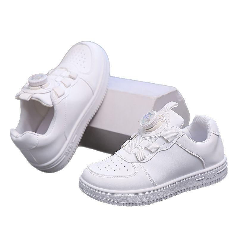 Children's Six One Little White Shoes Spring and Summer New Boys and Girls Mesh Breathable White Sneakers Student Campus Running Shoes