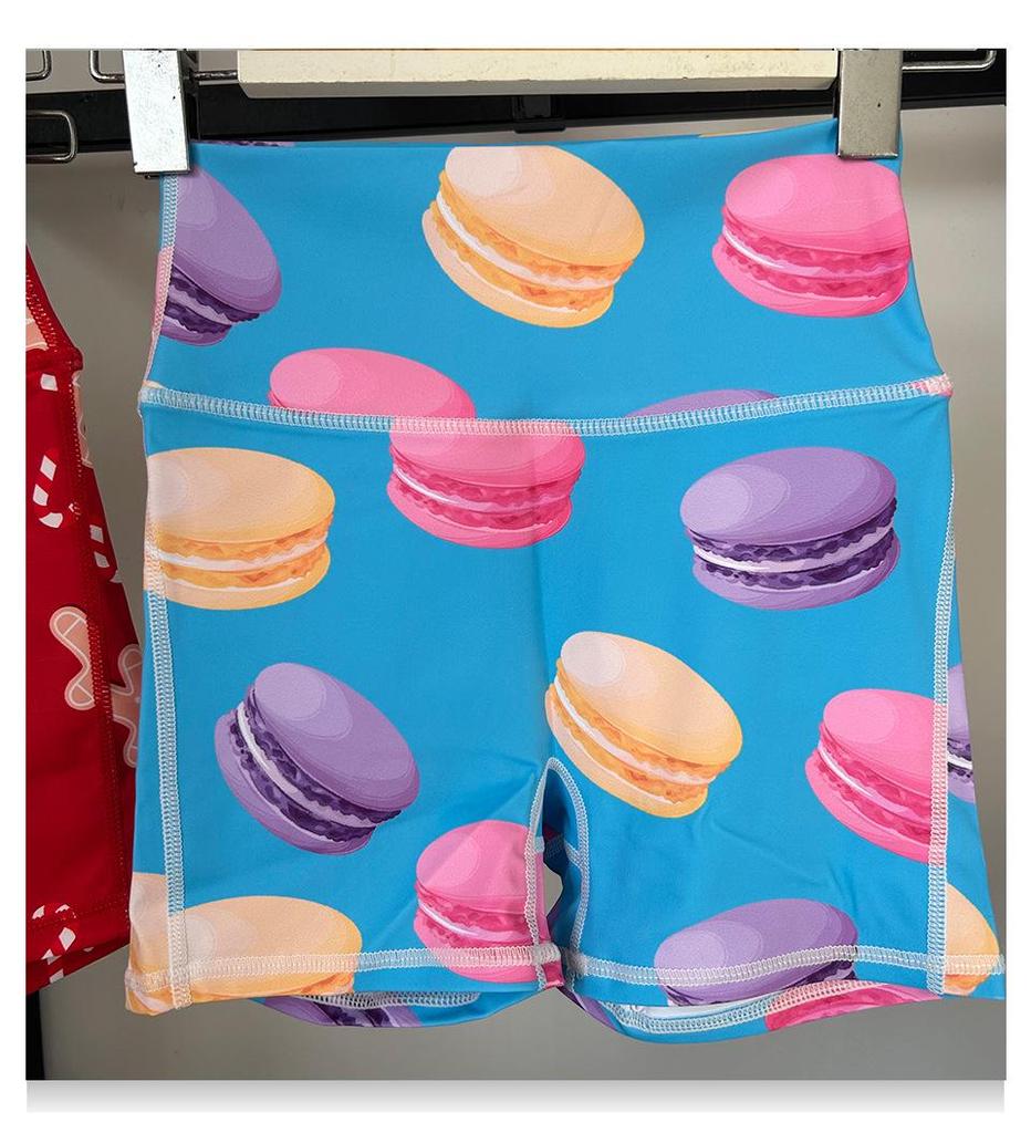 New European & American Fashion High-Waisted Elastic Yoga Shorts