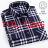 10XL 11XL 100% Cotton Autumn Winter Fat Men's Shirt Long Sleeve High Quality Wool Fashion Plaid Casual Non-ironing