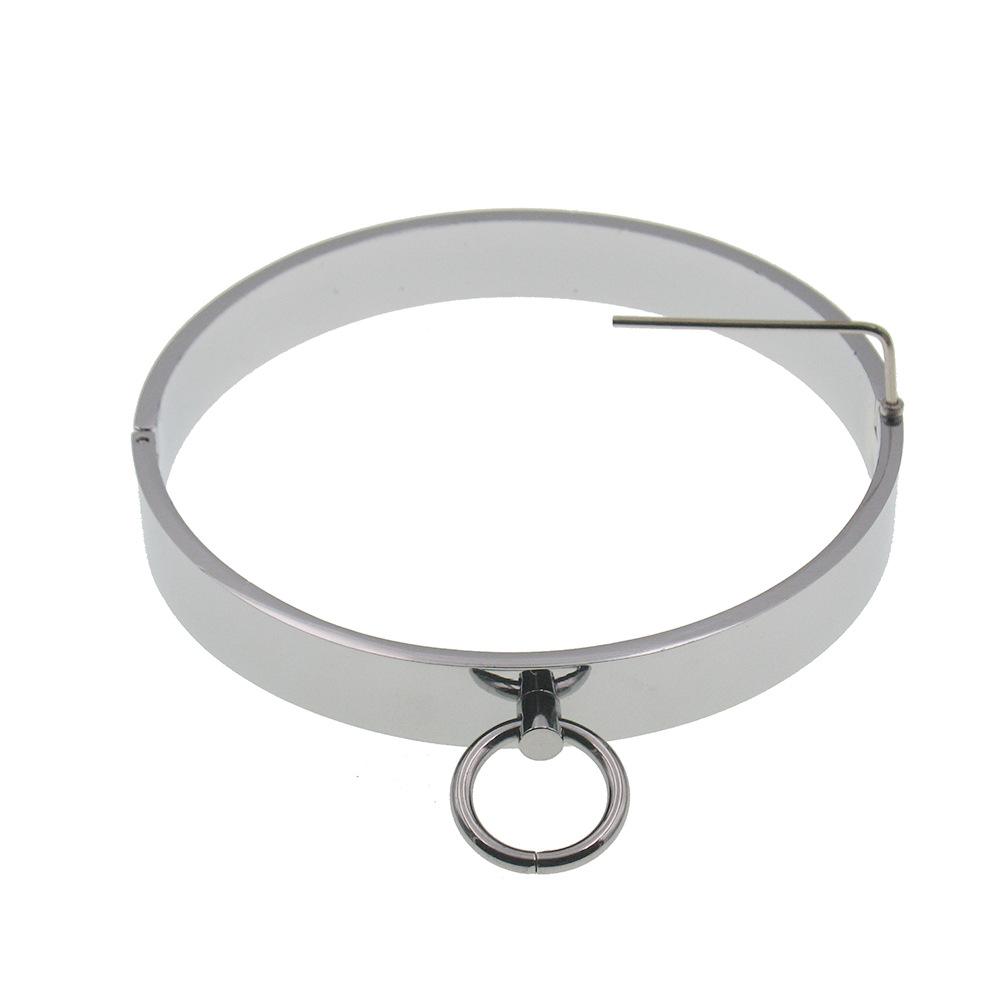 Metal Sexy Collar Men's, Adjult Supplies Sex Tools Binding Game Supplies with Screws Pieces