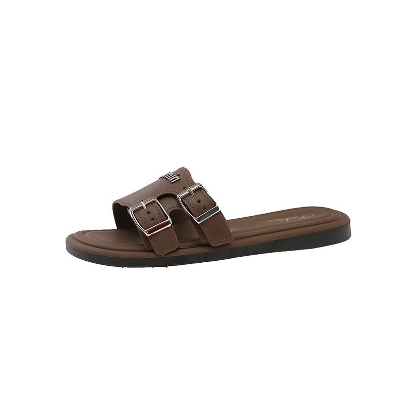 Premium Outer Slippers Women's New Summer Sandals Maillard Flat Sandals