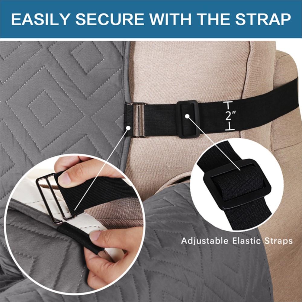 1/2/3/4 Seater Recliner Sofa Cover Water Repellent Sofa Cushion Solid Color Relax Lounger Slipcovers Couch Towel Armchair Covers