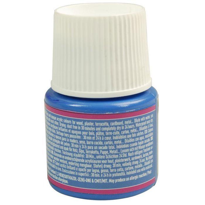Peinture acrylique - Pébéo - P.BO Déco - Bleu moyen - Brillant - 45ml
