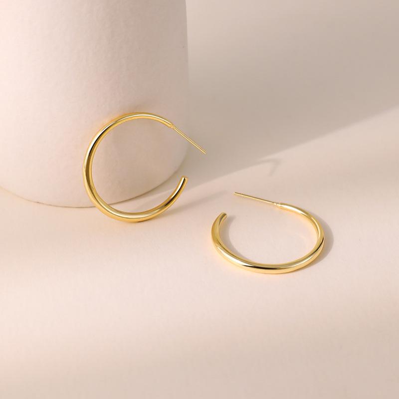 Damen 2026 Hochwertige Schlichte Creolen - Ohrstecker im leichten Luxusstil