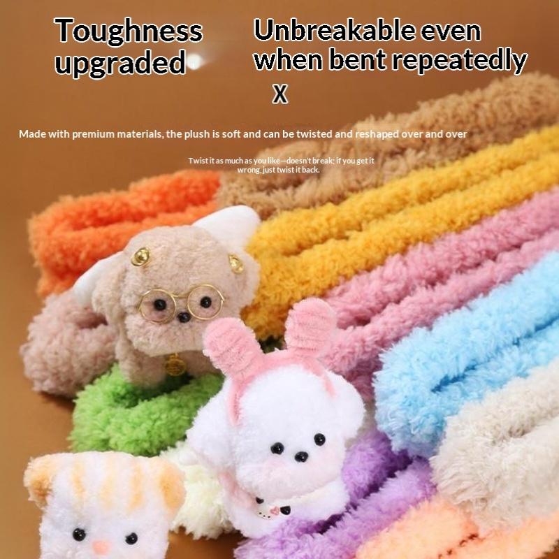 100 cm 20 mm Jumbo Korálový Fleece Plyšové Čističe Dýmek Super Silné Nadýchané Chenille Stonky Pro DIY Umělecké Panenky Zvířecí Hračky Dekorace