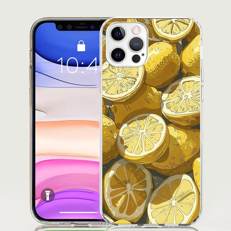 

Summer Fruits Lemon Phone Case For iPhone 17 Air 16 15 Plus 11 14 Pro Max 13 Mini 12 7 8 + SE Pattern Art Customized Cover 17 Ai iPhone 16 Pro Max