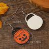 European & American Halloween Pumpkin Cat Candy Basket Earrings