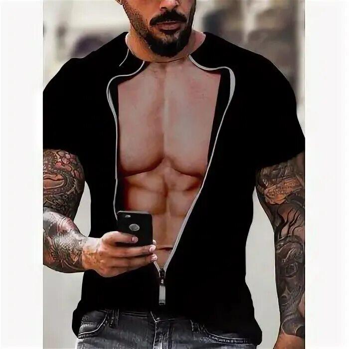Summer Personalized Fun Top Comfortable Oversized Breathable Leisure Versatile T-shirt Fashionable Men's Round Neck Short Sleeved T-shirt
